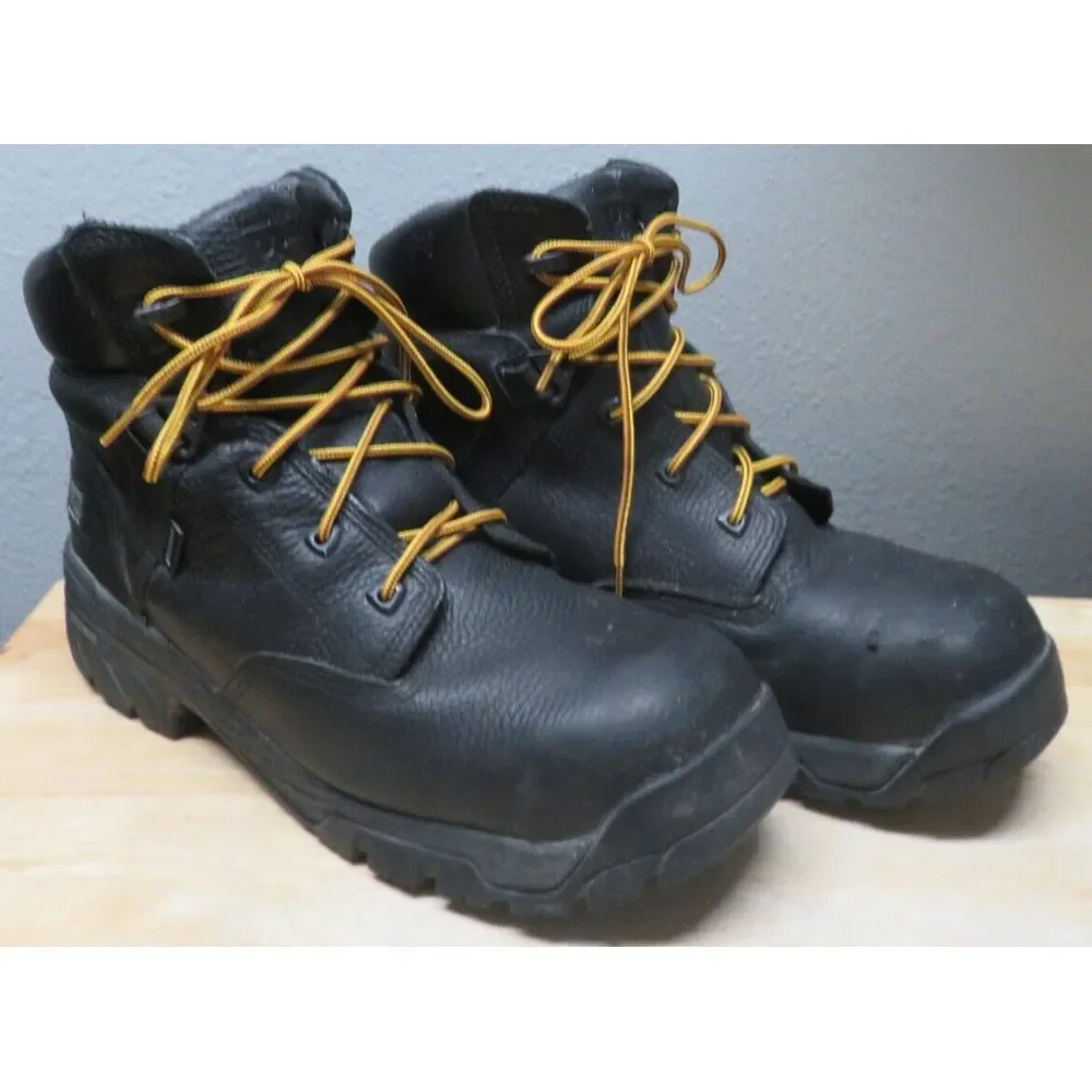 Timberland‎ Mens Pro 215 Steel Toe Work Boots Black Leather Size 11 M